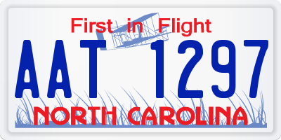 NC license plate AAT1297