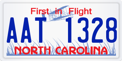 NC license plate AAT1328