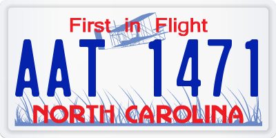 NC license plate AAT1471
