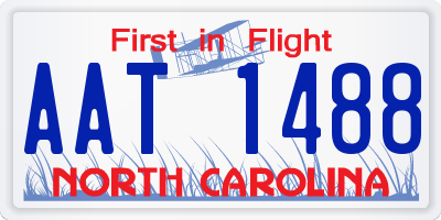 NC license plate AAT1488