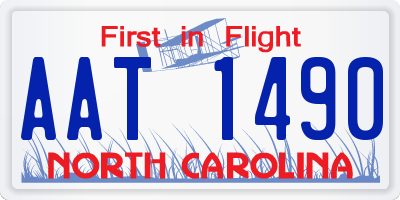 NC license plate AAT1490