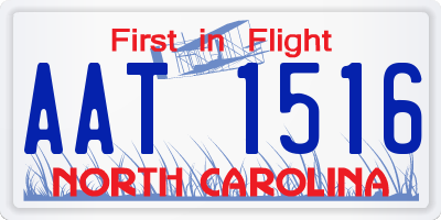 NC license plate AAT1516