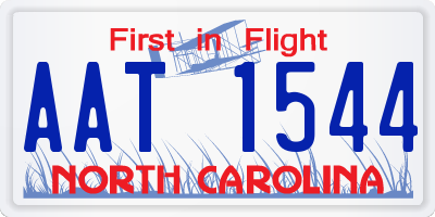 NC license plate AAT1544