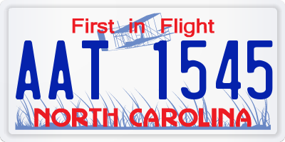 NC license plate AAT1545