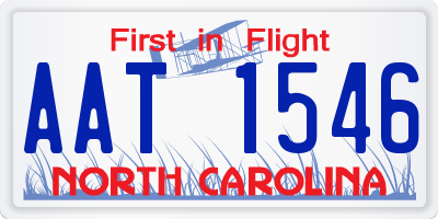 NC license plate AAT1546