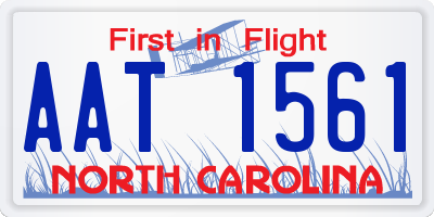 NC license plate AAT1561