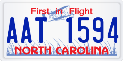NC license plate AAT1594