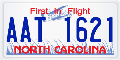 NC license plate AAT1621
