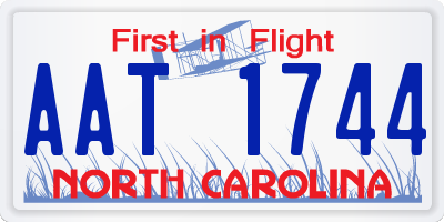 NC license plate AAT1744