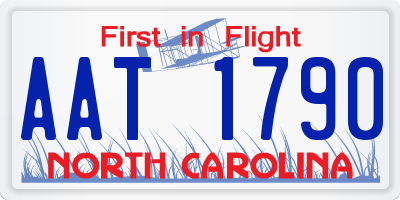 NC license plate AAT1790