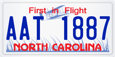 NC license plate AAT1887