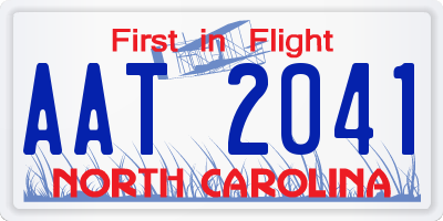 NC license plate AAT2041