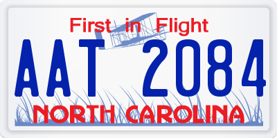 NC license plate AAT2084