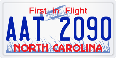 NC license plate AAT2090