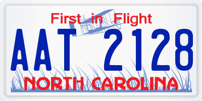 NC license plate AAT2128