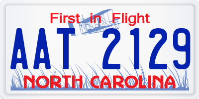 NC license plate AAT2129