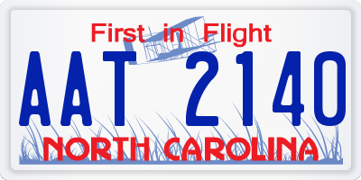 NC license plate AAT2140
