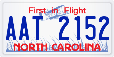 NC license plate AAT2152