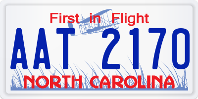 NC license plate AAT2170