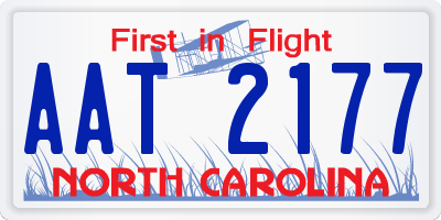 NC license plate AAT2177