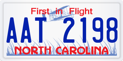NC license plate AAT2198