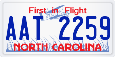 NC license plate AAT2259