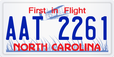 NC license plate AAT2261