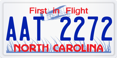 NC license plate AAT2272