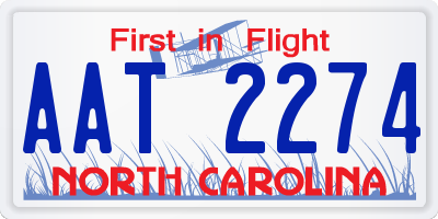 NC license plate AAT2274