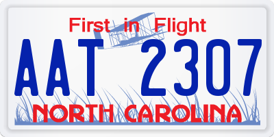 NC license plate AAT2307