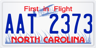 NC license plate AAT2373