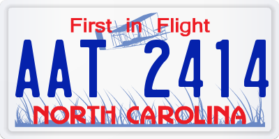 NC license plate AAT2414