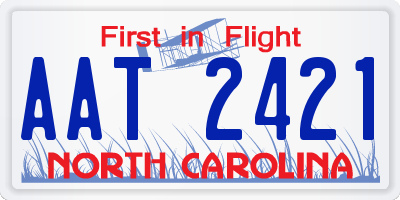 NC license plate AAT2421