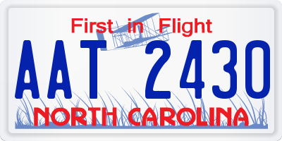 NC license plate AAT2430