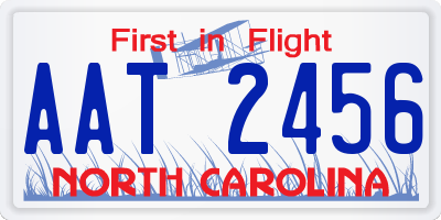 NC license plate AAT2456