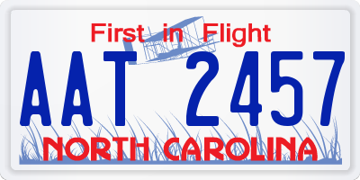 NC license plate AAT2457