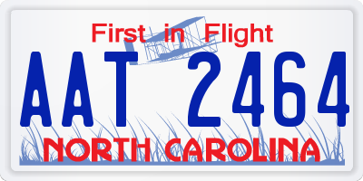 NC license plate AAT2464