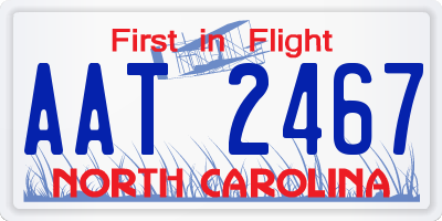NC license plate AAT2467