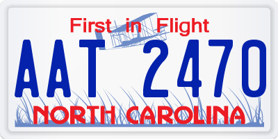 NC license plate AAT2470