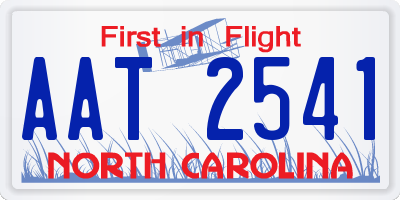 NC license plate AAT2541