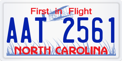 NC license plate AAT2561