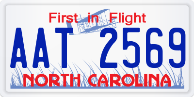 NC license plate AAT2569