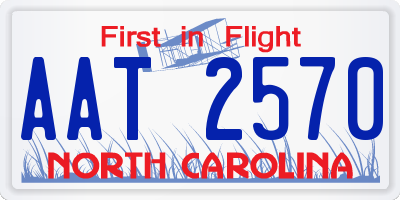 NC license plate AAT2570