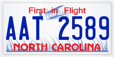 NC license plate AAT2589