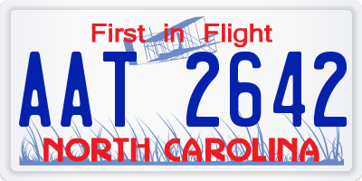 NC license plate AAT2642