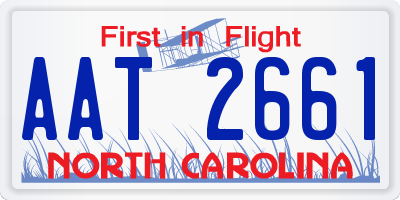 NC license plate AAT2661
