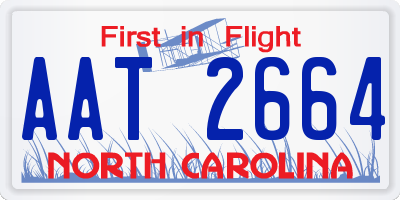 NC license plate AAT2664