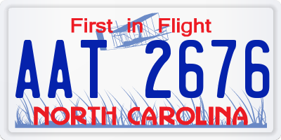 NC license plate AAT2676