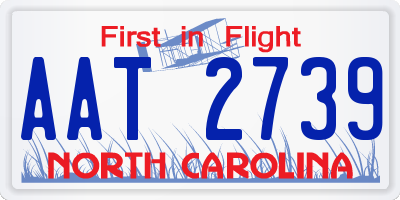 NC license plate AAT2739