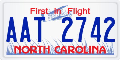 NC license plate AAT2742